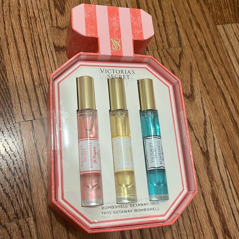 Victoria's Secret Bombshell Getaway Trio - Pink, Gold, Blue